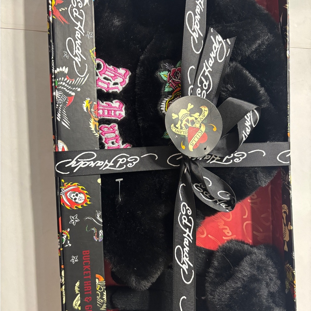 Ed Hardy Black and Red Gift Set with Signature Design
